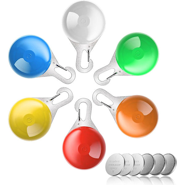 Led hundhalsband ljus - Clip-on husdjurssäkerhetsficklampa (6-pack)
