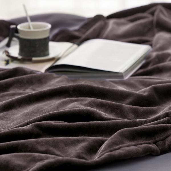 Flannel Tæppe Sofa Betræk - Alsidig Filt Blød Fluffy Kast til Seng og Sofa Dobbelt/Dobbelt, 160*210cm Brown
