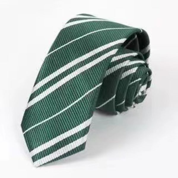 Slips til temafest kostumetilbehør, almindelig længde, klassisk Harry Potter slips, unisex voksen cosplay, slips Halloween satin legetøjsslips (57,09\") green