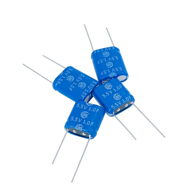 2 st 8.5X17X17mm Superkondensator 5.5V 1F Super Farad Kapacitans Lindningstyp Energilagring för Ombord Backup Energilagringskombination 1F