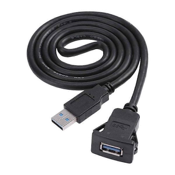Enkelt Port USB 3.0 A Han til USB3.0 A Hun M/F Bil Instrumentbræt Planmontering