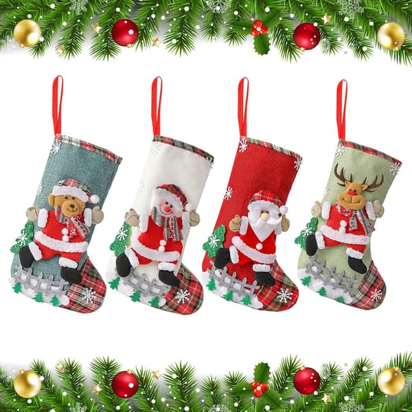 1 stk. Snemand julesok i hør til julepynt Snowman