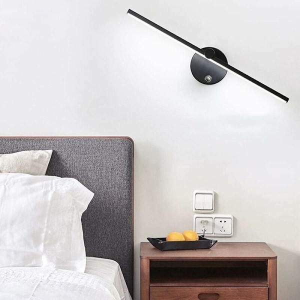 LED-spegellampor Dimbara med Strömbrytare, 300° Rotationsbar Badrumsvägglampa LED 8W 4000K Badrumsspegellampa