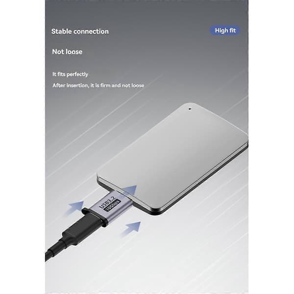 2 kpl Micro-B uros - Type C naaras -sovitin Type-C USB3.0 Micro-B -liitin ulkoiselle kiintolevylle HDD-kaapelisovitin