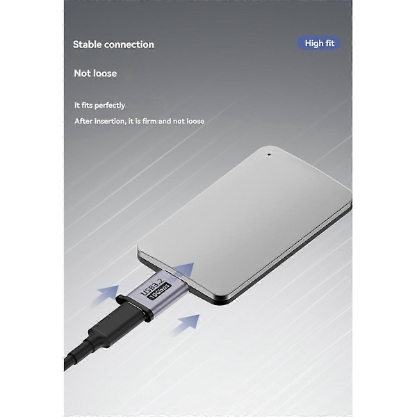 2 stk. Micro-B Han til Type C Hun Adapter Type-C USB3.0 Micro-B Stik til Ekstern Harddisk HDD Kabel Adapter