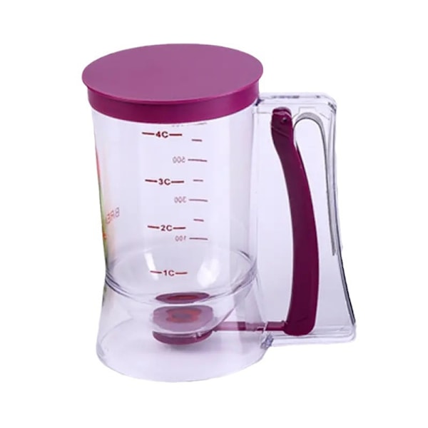 1 stk. dejdispenser - nem at hælde og pladsbesparende - perfekt til cupcakebagning, vaffelfremstilling, kager og pandekager, robust, nem at rengøre