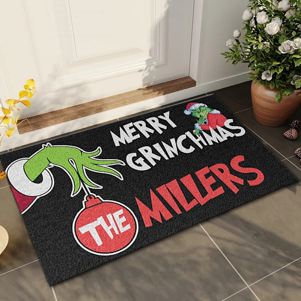 The Grinch Joulu Ovimatto Matto Joulu Sisä- Ulkokäyttöön Hauska Matto Lattiamatto Juhlava Koristelu