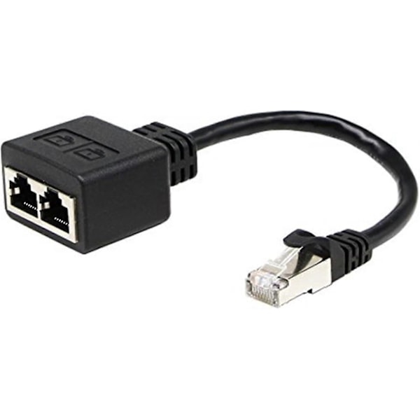 Netværksadapter Rj45 1 Til 2, Rj45 A Han-hun Dual Adapter (15cm) Den Bruges Til At Skifte Netværket Mellem To Porte Uafhængigt, Og De To Porte