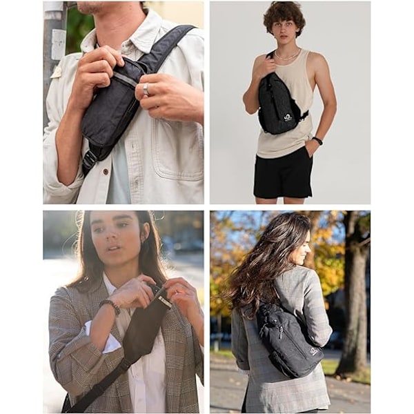 Crossbody Sling Ryggsäck Sling Väska Resväska Vandring Bröstväska Dagryggsäck