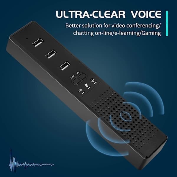 3-i-1 Datorhögtalare med Mikrofon & USB Konferenshögtalare, PC Mikrofon för Videokonferenser