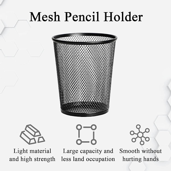 Penholder 6-pak - Mesh Skrivebordsorganisator Penneholder