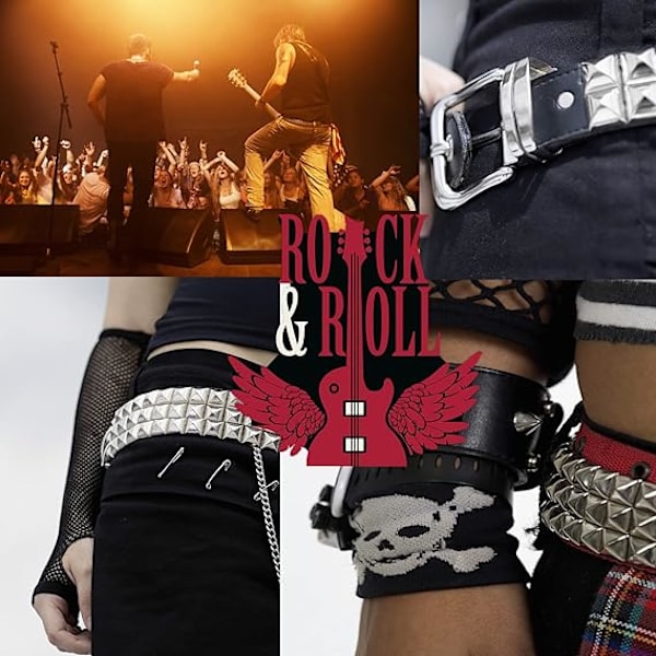 Spikad Bälte Punk Bälte Y2K Goth Bälte för Män eller Kvinnor