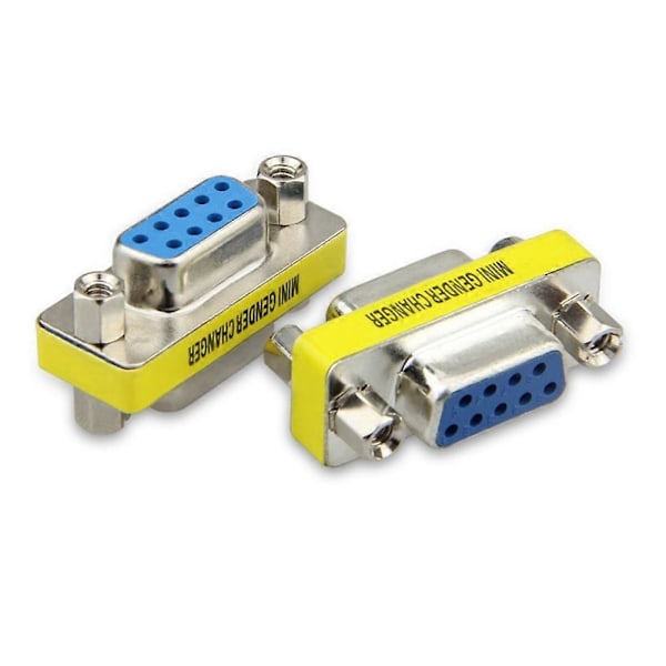DB9 Datamaskin Video Adapter DB9 Hann til Hunn Seriell Port til Hull 9 Pin VGA Hunn Kabel Adapter