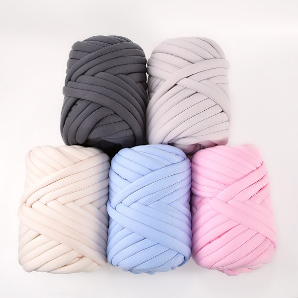 500g/1kg DIY Chunky Garn Jättevirkning Armvirkning Filt Tjock Vävning Manual blue 1000g