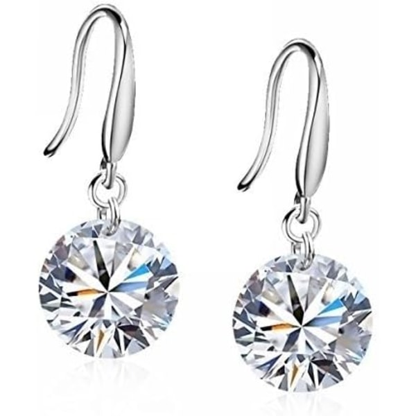 Korut 925 Sterlinghopea Swarovski Crystal Elements Riippuvat Korvakorut