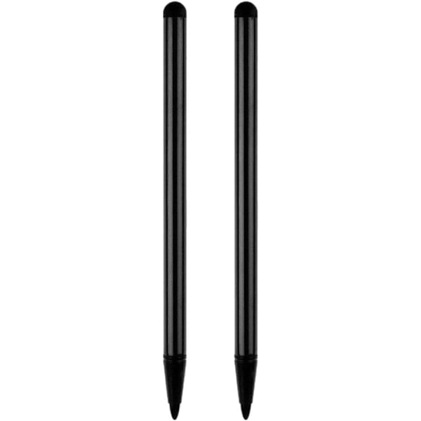 2 kpl Mustia Stylus-kyniä Universaaleille Kosketusnäyttölaitteille - Yhteensopiva iPadin, Samsung Galaxyn ja Älypuhelimien kanssa
