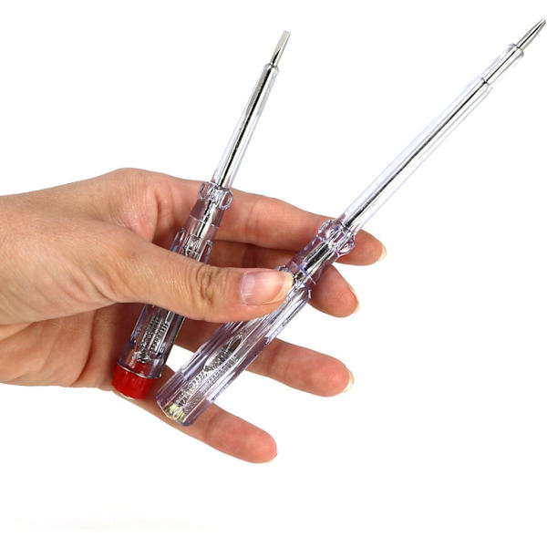 4X Spændingstestere i Forskellige Størrelser - Kærvfase Tester med Skruetrækker - Multiværktøj Strømtester - 19cm, 14cm (04 stk - Spændingstester)
