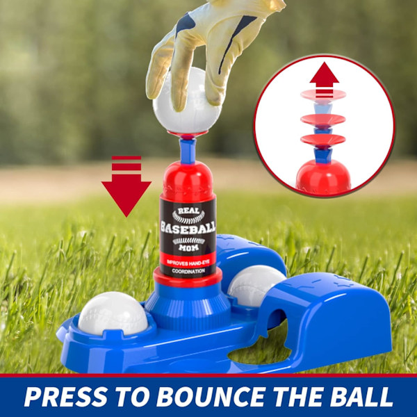 Bollset leksaker för barn 3-8, barn baseboll tee för pojkar småbarn, automatisk bollkastare, inomhus utomhus utomhus sport tee boll set leksaker presenter