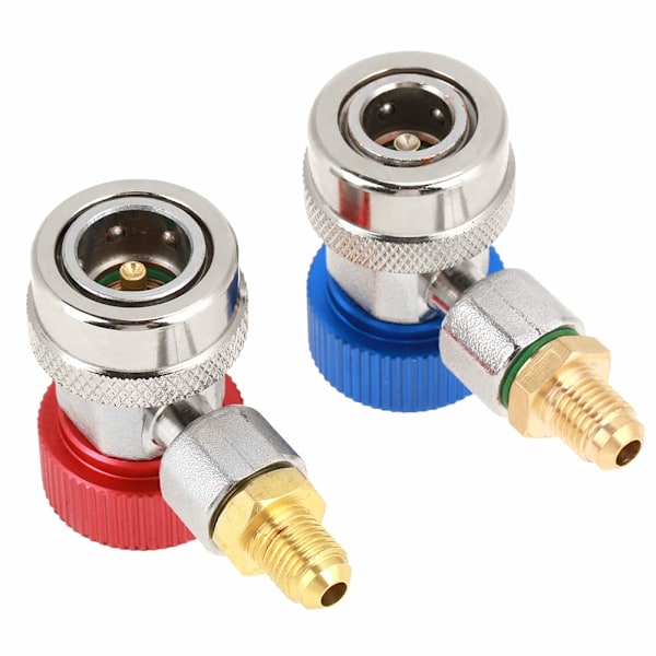 Justerbar Quick Connect Adapter, AC R134A Adapter, Hurtig og Nem R-134A til Bil Tilføj Slangetilslutninger til Fluorindustrien