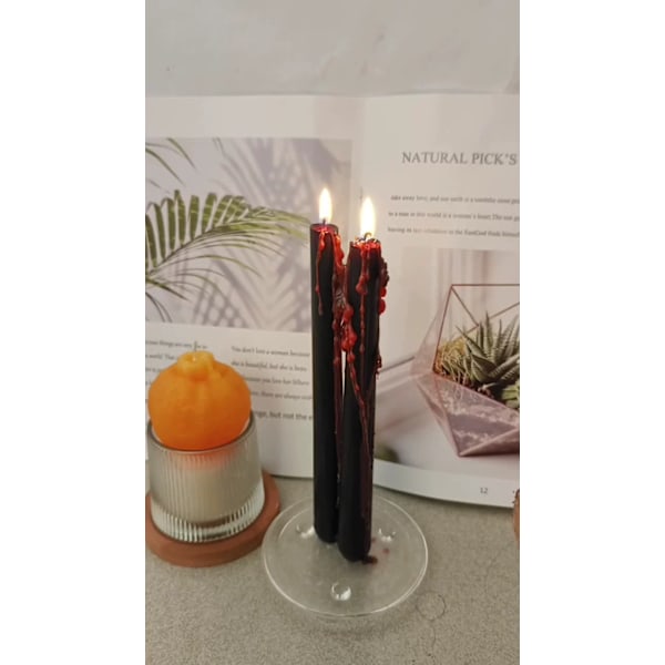 något annorlunda Vampire Tears Black Candles - Set med 4 blödande ljus - Gotiska ritualer Halloween