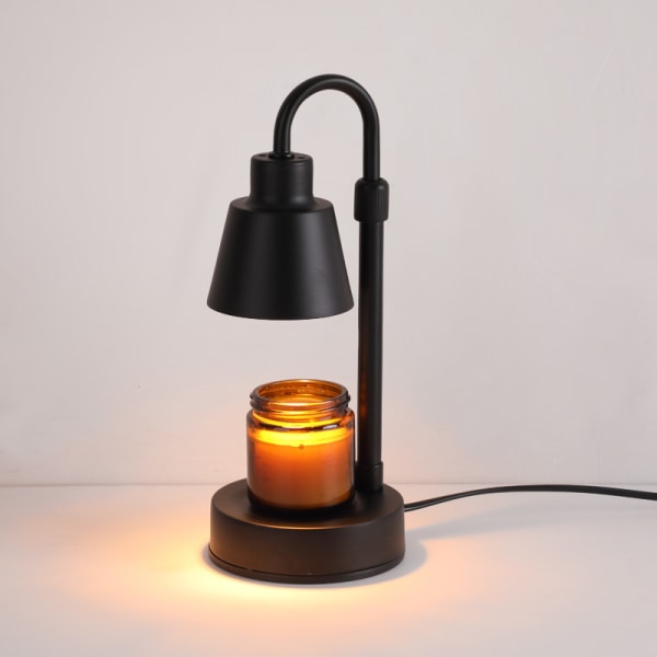 Ljusvärmningslampa, dimbar ljussmältare med timer, med 2 glödlampor Black