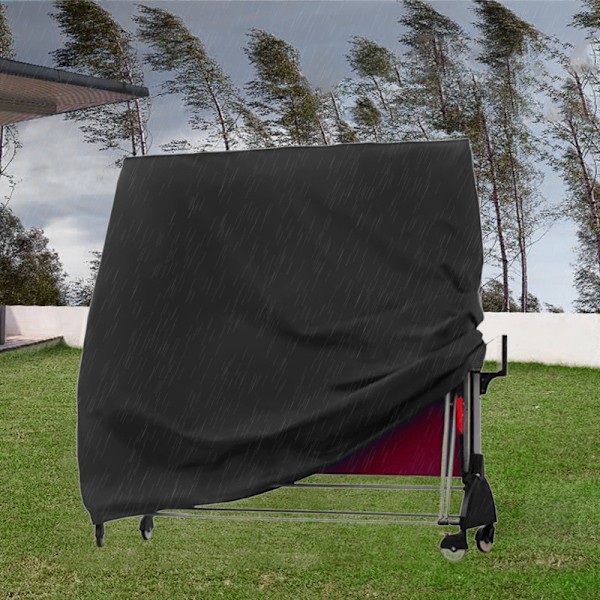 Ulkokäyttöön tarkoitettu veden- ja pölynkestävä pingispöydän suojus, pingispöydän suojus 165x70x185cm grey