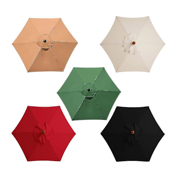 3m Paraply Ersättning Tak 6 Ribbor Uteplats Paraply Ersättning Överdrag Utomhus Off-white