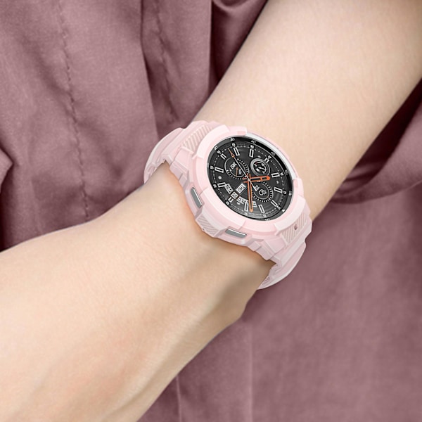 Kompatibel med Galaxy Watch 5 / 5 Pro / 4 Armband Justerbar Silikon Rosa