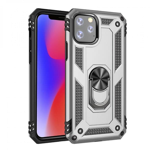 Apple Iphone 12pro Max Tpu+pc Vega Silikon Grå Telefon Skal För