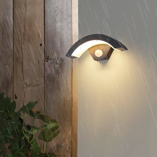 LED-ulkovalaisin liiketunnistimella, 24W moderni ulkoseinävalaisin IP65 vedenpitävä, ulkoseinälamppu anturilla