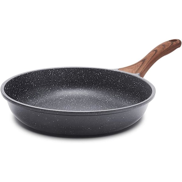 Tarttumaton paistinpannu, sveitsiläinen graniittipinnoite munakas pannu, terveellinen kivitavarapannu kokin pannu 24cm (9,4 tuumaa)