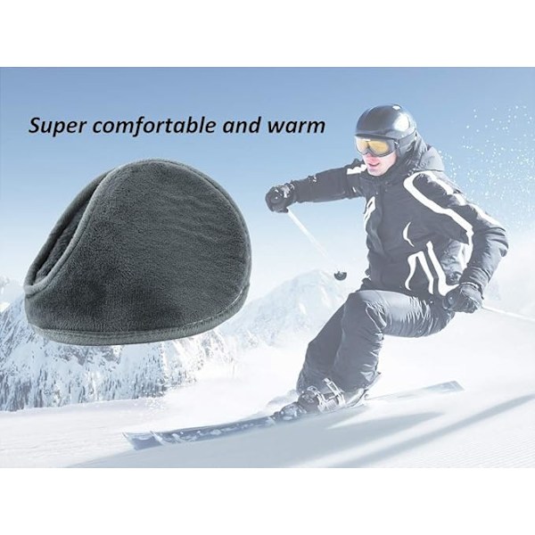 Öronvärmare för Män & Kvinnor Klassisk Fleece Unisex Vinter Varma Öronmuffar grey