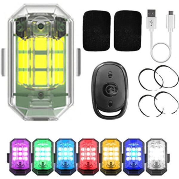 Hög ljusstyrka trådlöst LED-blixtljus, 7 färger uppladdningsbara blinkljus B