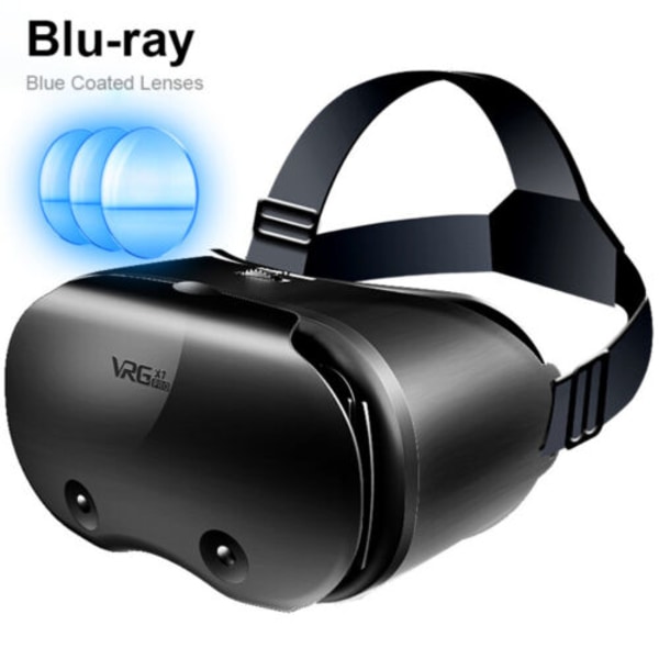 VR Headset 3D Glasögonglasögon med fjärrkontroll A