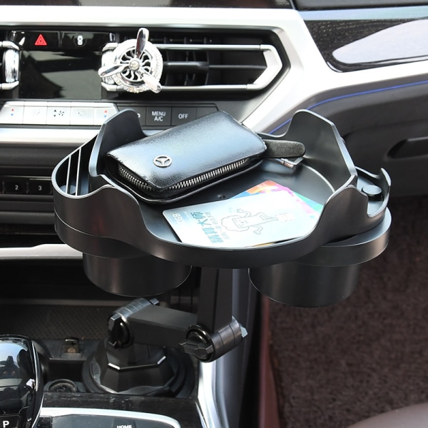 Bil multifunktionellt bord, bil mugghållare med bricka och mobiltelefonhållare