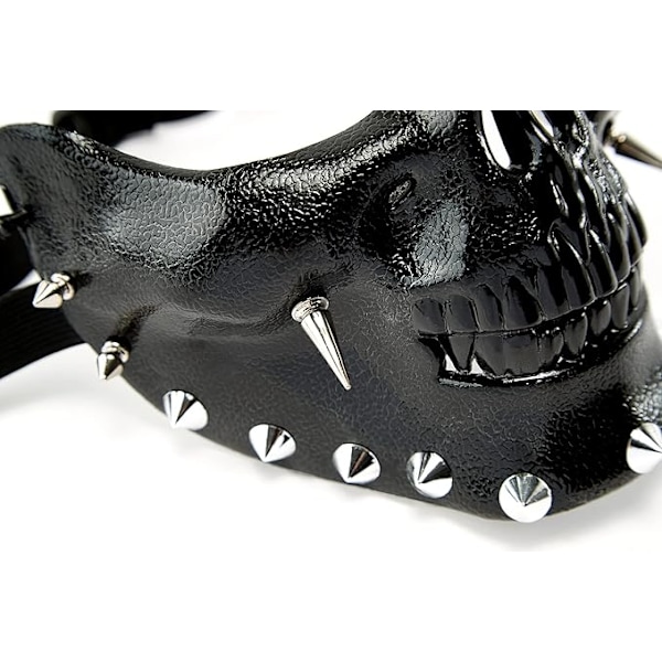 Steampunk Maske Menn Maskerade Skjelettpigg Halv Ansikt Hodeskalle Maske Kostyme Cosplay