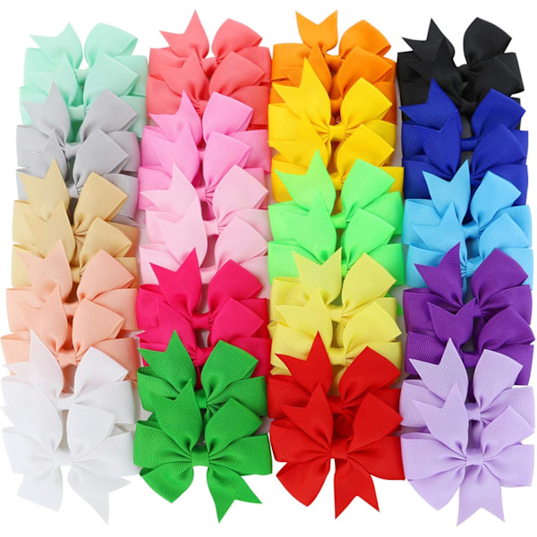 40 kpl 7,6 cm Boutique Grosgrain -nauha Tuulimylly Hiusrusetit Alligaattoripinnit Tytöille Vauvoille Taaperoille Teineille Asusteet Pareittain
