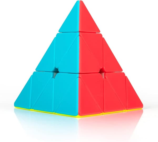 Newverest Stickerløs Pyraminx Speed Cube – Glattvridende Magisk Pyramidepuslespill for Barn og Voksne Pyraminx Speed Cube
