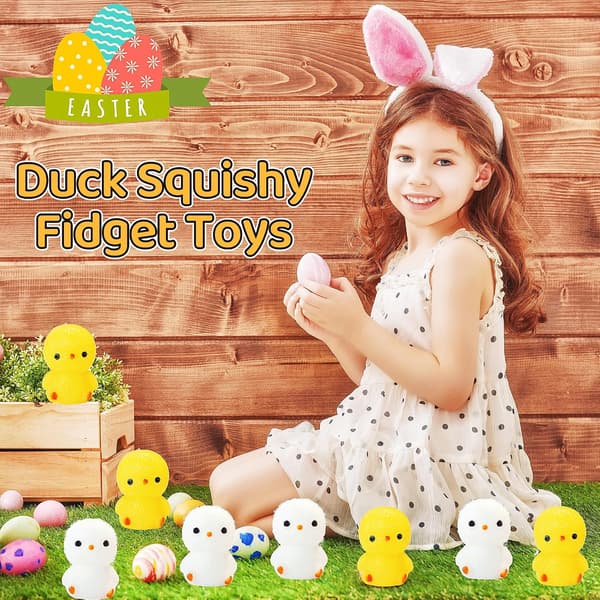 8 stk. håndlavede kyllinge- eller ande-Taba Squishy-legetøj, Mini Kawaii Squishies, søde kyllinge-stressbolde, sensorisk Taba Squishy-ande-klemmebold