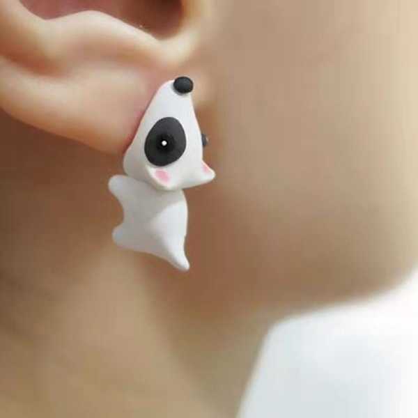 1 Par Søte Dyrebitt Øredobber 3d Leire Dyre Ornament Øredobber Dinosaur Øredobber