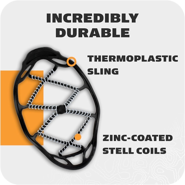 Walk Traction Cleats - 360-graders grepp på snö, is och terrängytor, 1,2 mm zinkbelagda stålslingor - Slitstarka och rostbeständiga - Unisex