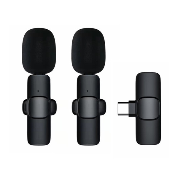 Trådlösa mikrofoner, 2-pack trådlösa mikrofoner för iPhone iPad