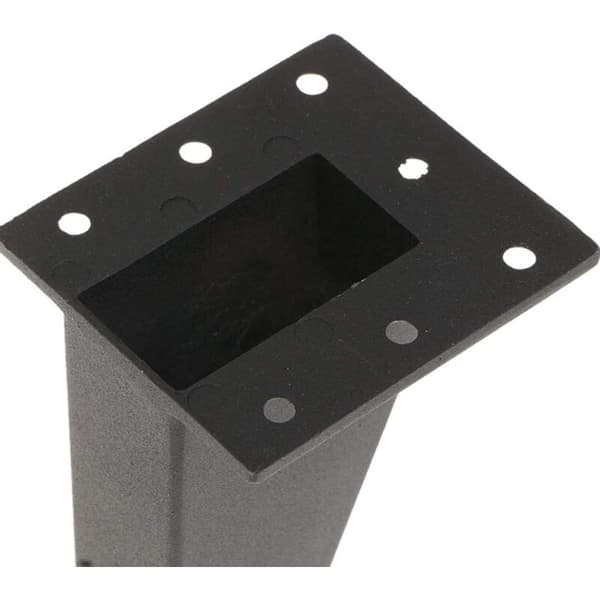 Pieces Møbelben, Skrå Møbelben i Aluminium, til Skab Sofa Kommode Bord, Sort, 80 mm