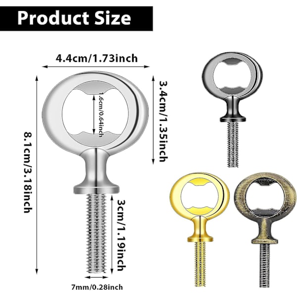 Metall Flaskeåpnere - Rustfritt Stål Innlegg For DIY Prosjekter (4 Stk)