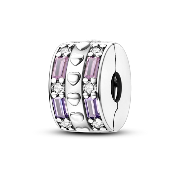 Sterling Sølv Pavé Cubic Zirconia Clip Lås Spacer Stopper Charm Perle Stjerne Måne Onde Øje Charms Smykker Gave til Kvinder color 1