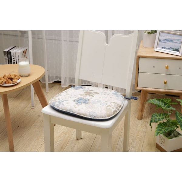 4 stk. Smukke AFTAGELIGE skumspisestuestole, havehynder med blomster