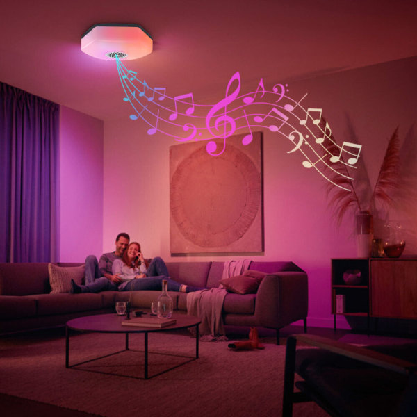 18W E27 Bluetooth RGBW LED-lampor Musikhögtalare Färgskiftande celllampa