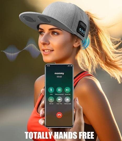 Bluetooth-mössa, stickad Bluetooth-mössa, Bluetooth-mössa för män, trendig smart mössa, baseballkeps för män Grey