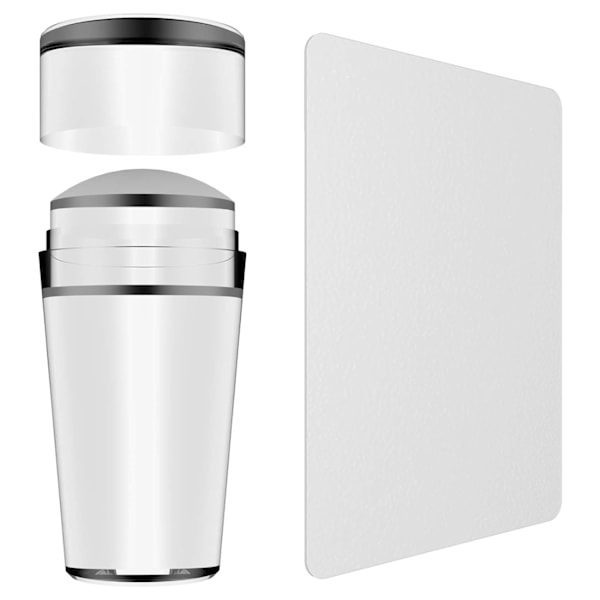 Klar Silikone Stempel Jelly med Skraber, Transparent Synligt Hus, Hjemme Manicure Starter Værktøj Salon, Fransk Tip Stempel, 200-Gangs Brug