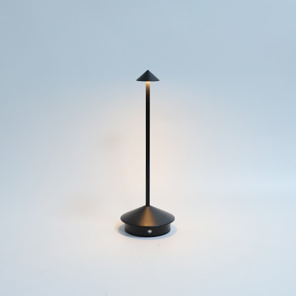 Trådløse bordlamper, oppladbar LED berøringslampe, bærbar batteridrevet skrivebordslampe, dimbar nattlampe, minimalistisk design black